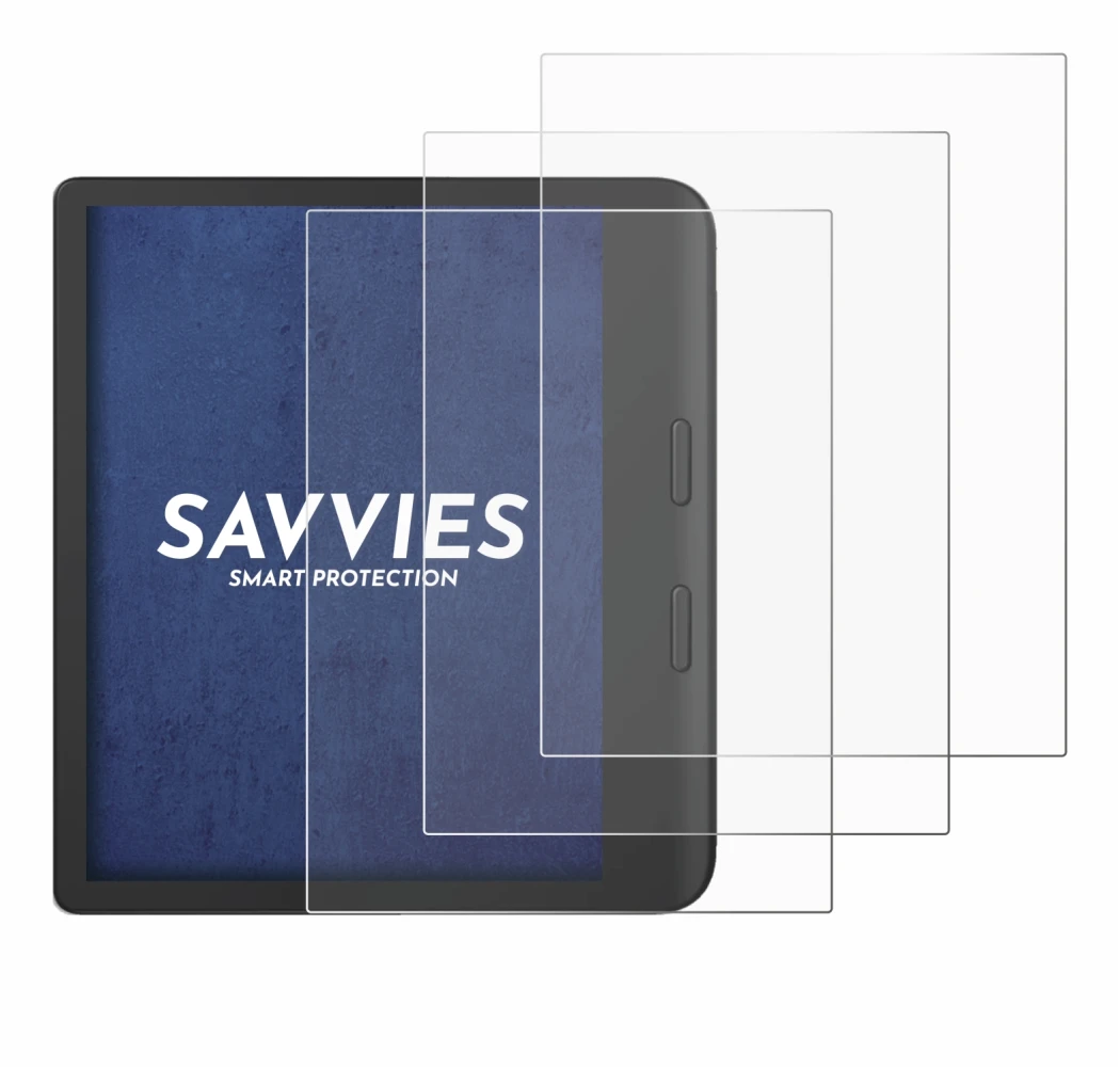 Immagine del dispositivo Tolino Vision Color 2024 con un'ampia varietà di protezioni per lo schermo.