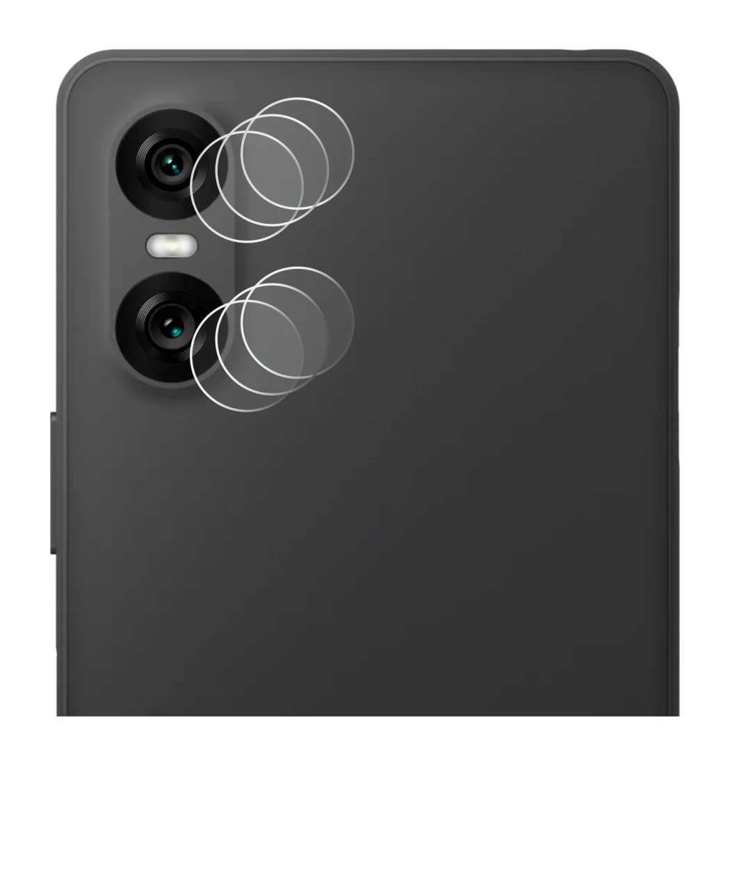 Immagine del dispositivo Sony Xperia 10 VI (SOLO Fotocamera) con un'ampia varietà di protezioni per lo schermo.