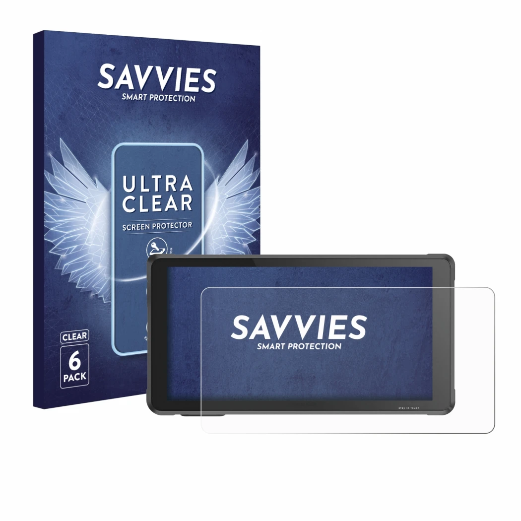 Parte frontale di una confezione del prodotto con il logo del marchio Savvies. Accanto è raffigurato il dispositivo Interphone