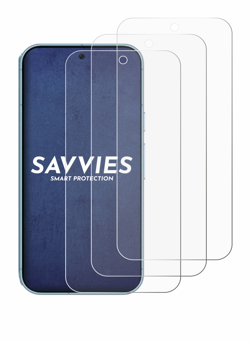 Immagine del dispositivo Google Pixel 9 Pro XL con un'ampia varietà di protezioni per lo schermo.