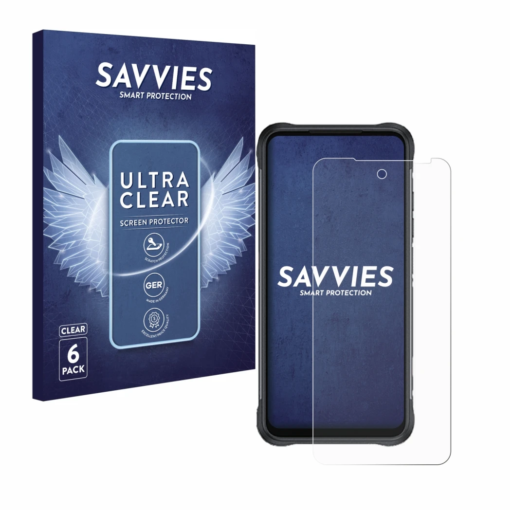 Parte frontale di una confezione del prodotto con il logo del marchio Savvies. Accanto è raffigurato il dispositivo GlobeXplor