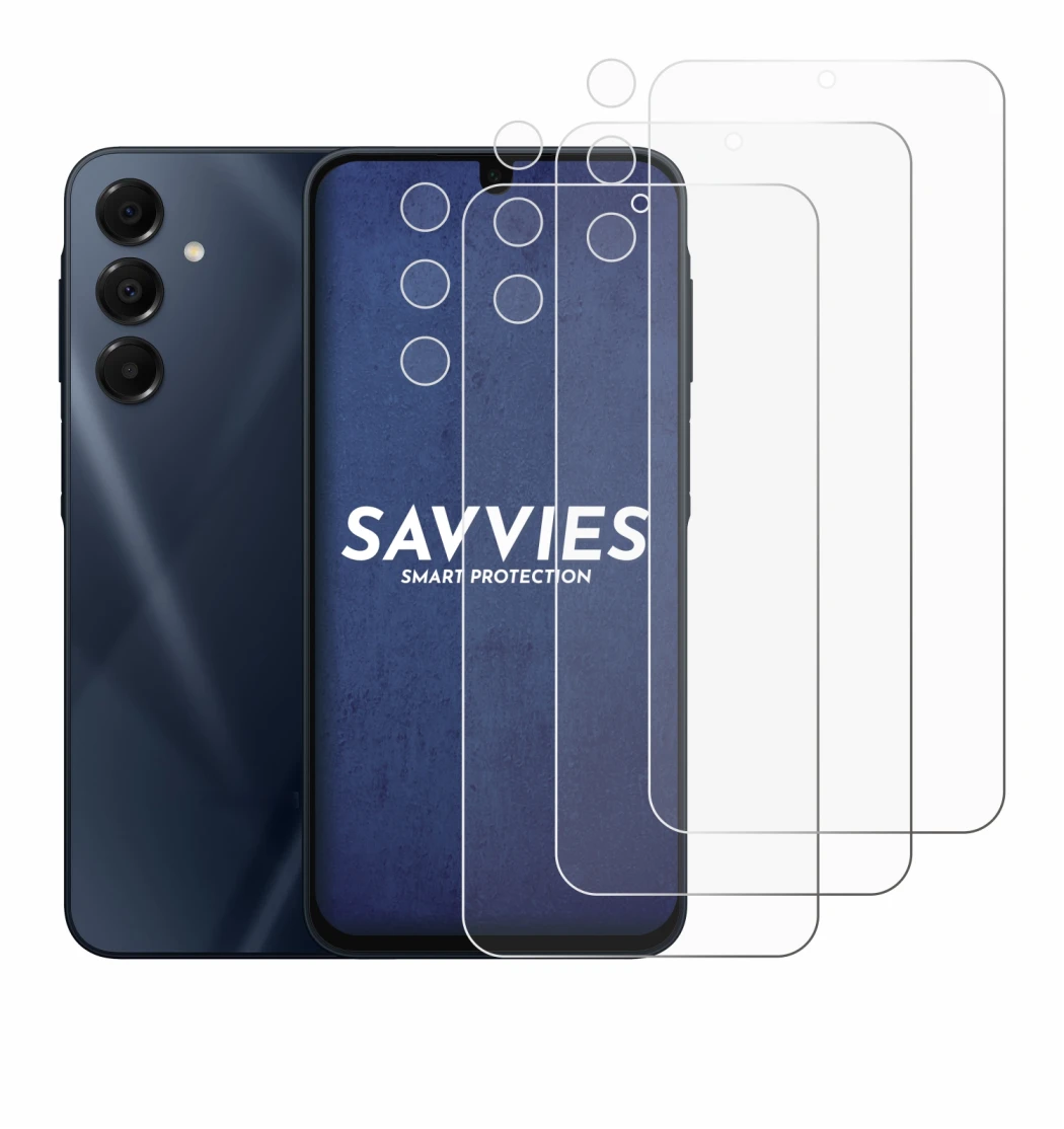 Immagine del dispositivo Samsung Galaxy A16 4G (Fronte+Fotocamera) con un'ampia varietà di protezioni per lo schermo.