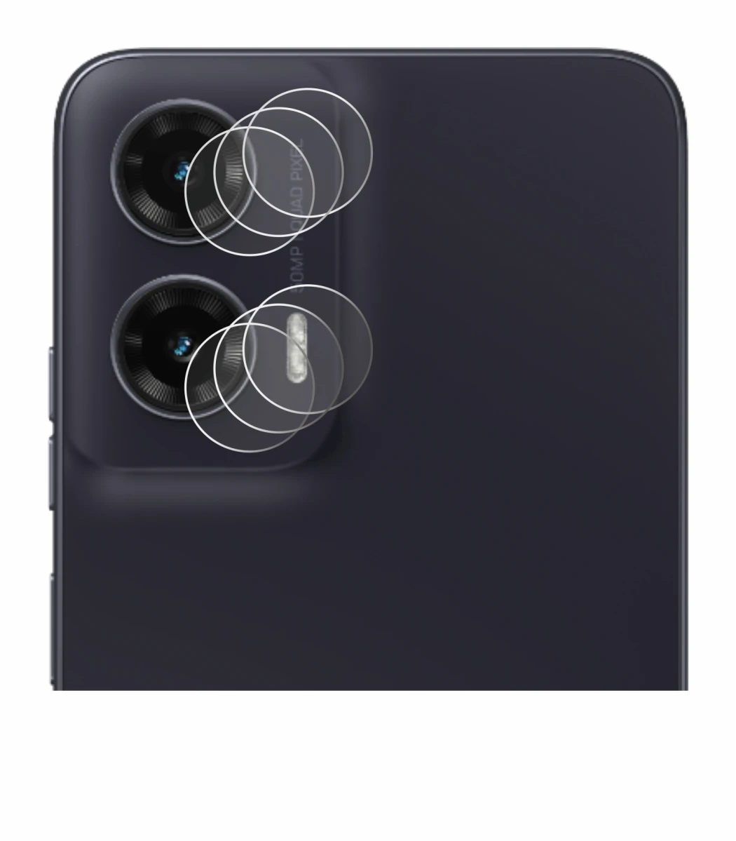 Immagine del dispositivo Motorola Moto G35 (SOLO Fotocamera) con un'ampia varietà di protezioni per lo schermo.
