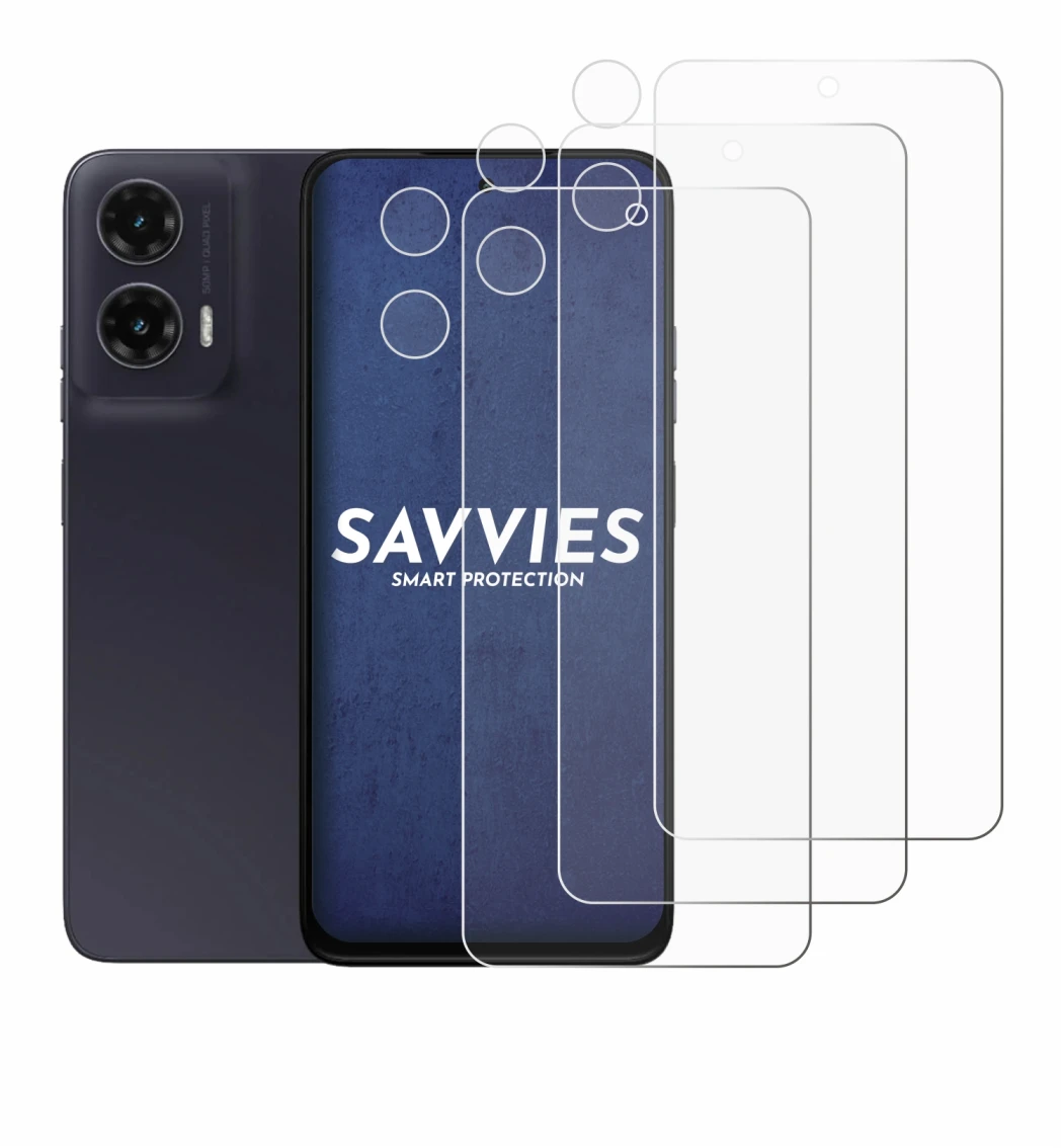 Immagine del dispositivo Motorola Moto G35 (Fronte+Fotocamera) con un'ampia varietà di protezioni per lo schermo.