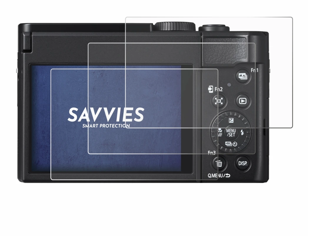 Immagine del dispositivo Panasonic Lumix DC-TZ99 con un'ampia varietà di protezioni per lo schermo.