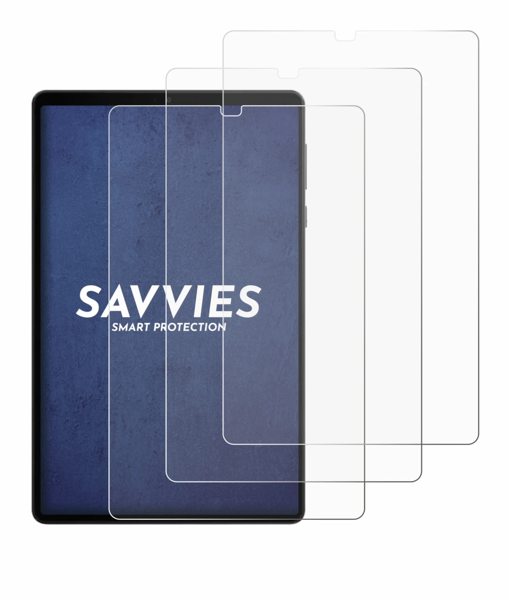 Immagine del dispositivo Lenovo Legion Tab Gen 3 con un'ampia varietà di protezioni per lo schermo.