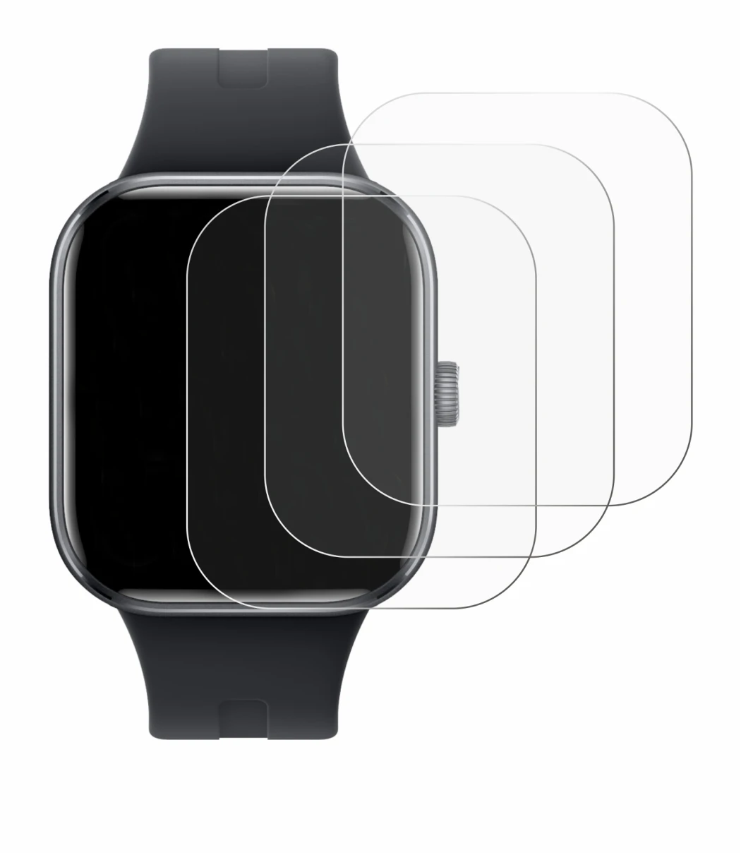 Immagine del dispositivo Xiaomi Redmi Watch 5 con un'ampia varietà di protezioni per lo schermo.