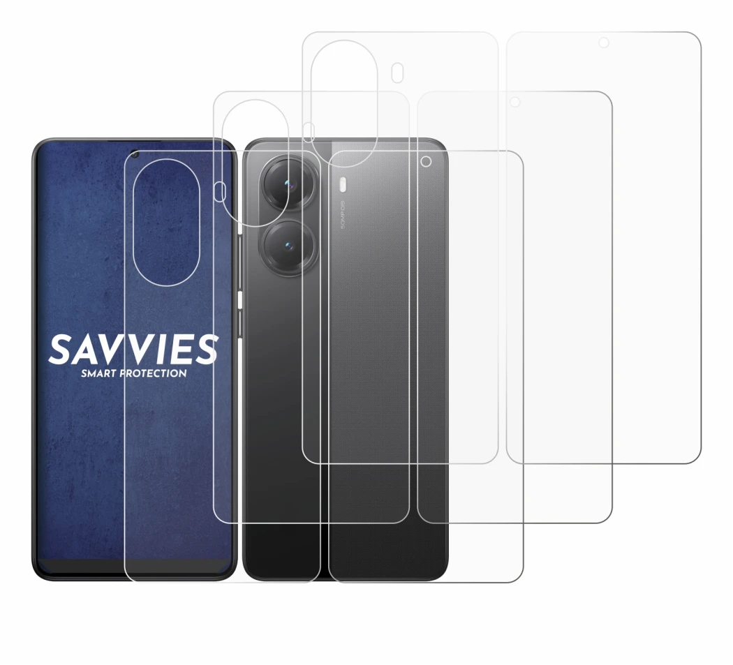 Immagine del dispositivo Xiaomi Poco X7 Pro (Fronte+Retro) con un'ampia varietà di protezioni per lo schermo.