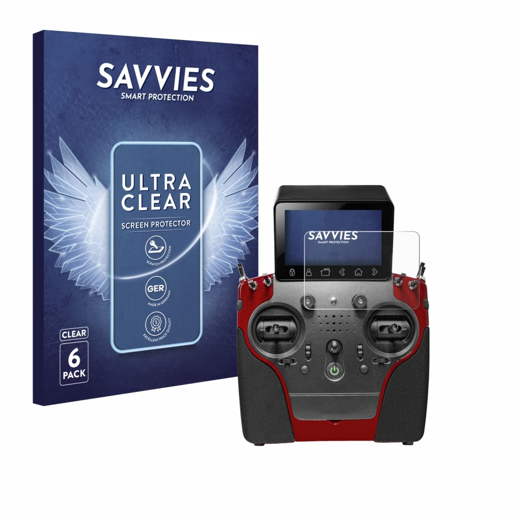 Parte frontale di una confezione del prodotto con il logo del marchio Savvies. Accanto è raffigurato il dispositivo PowerBox S
