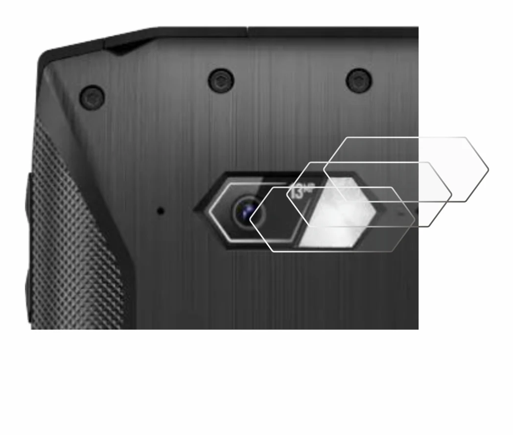 Immagine del dispositivo Crosscall Core-M5 (SOLO Fotocamera) con un'ampia varietà di protezioni per lo schermo.