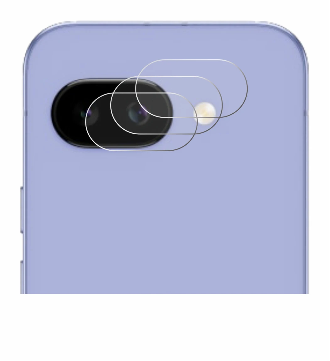 Immagine del dispositivo Google Pixel 9a (SOLO Fotocamera) con un'ampia varietà di protezioni per lo schermo.