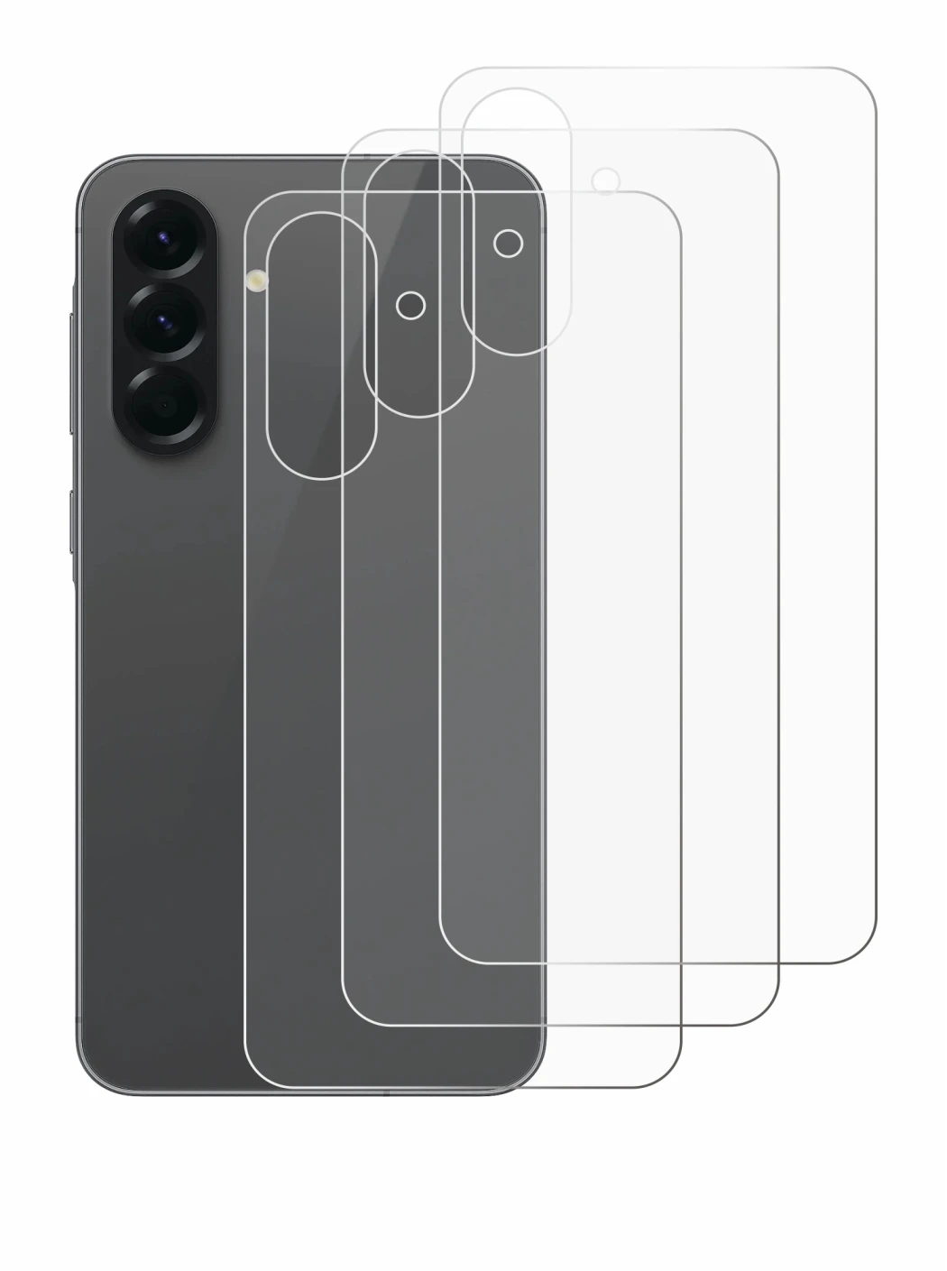 Immagine del dispositivo Samsung Galaxy A56 5G Enterprise Edition (Posteriore) con un'ampia varietà di protezioni per lo scher