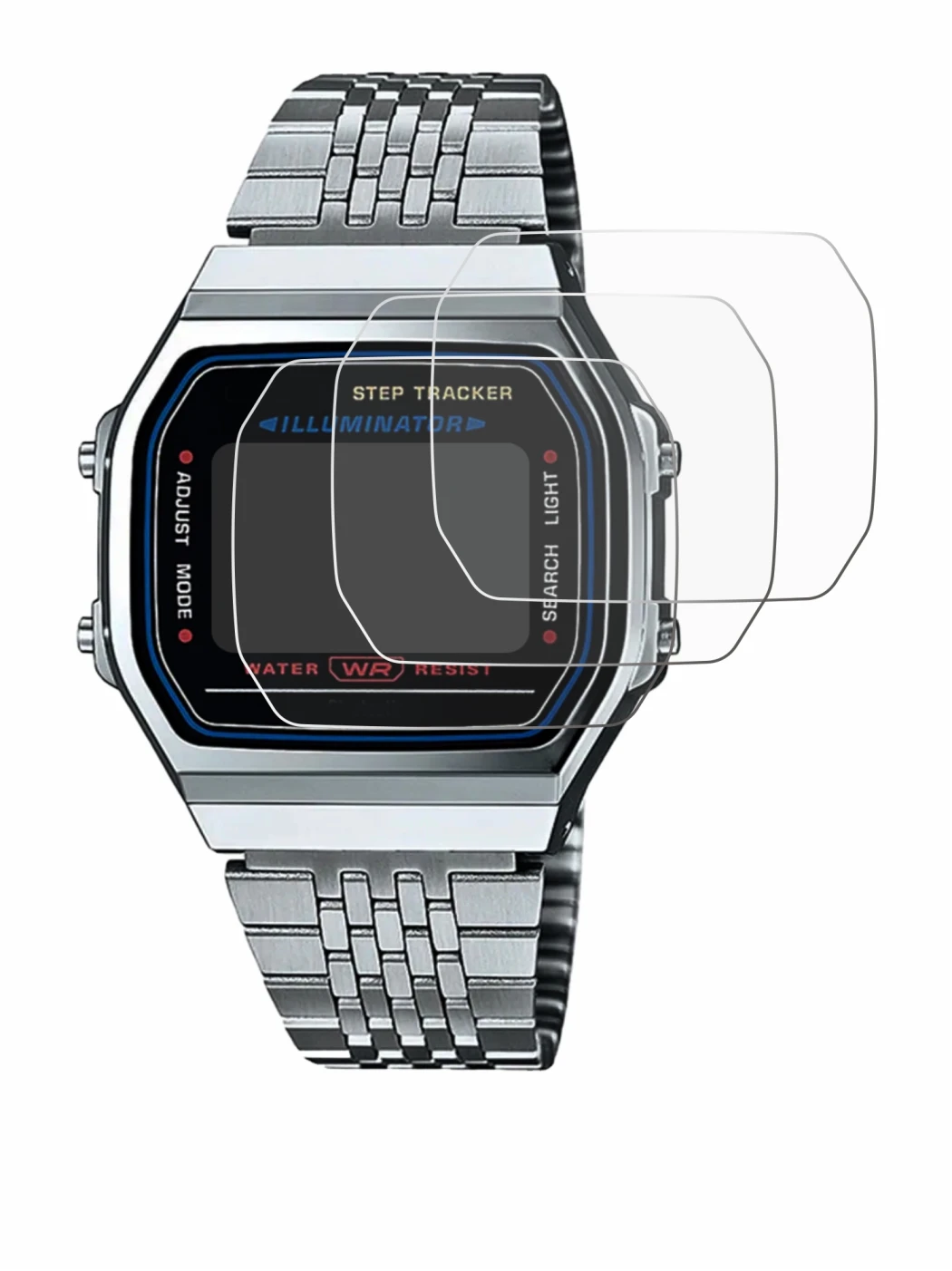 Immagine del dispositivo Casio iconic ABL-100WE-1A con un'ampia varietà di protezioni per lo schermo.