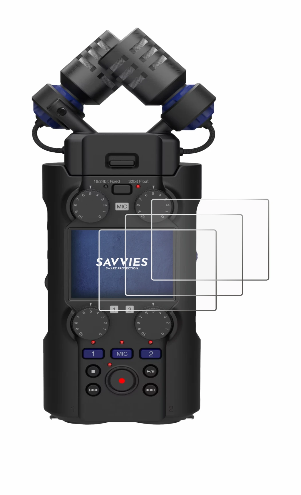 Immagine del dispositivo Zoom H5 Studio con un'ampia varietà di protezioni per lo schermo.