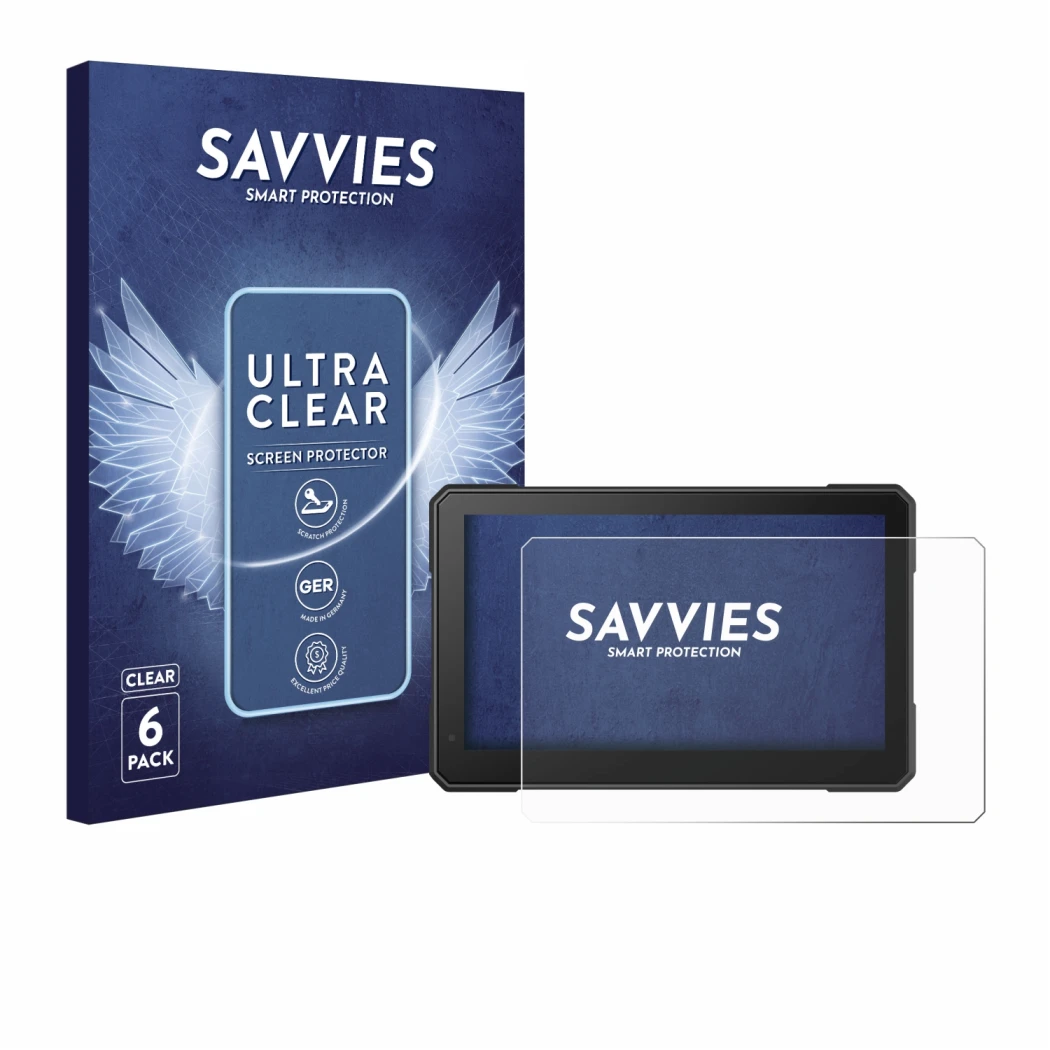 Parte frontale di una confezione del prodotto con il logo del marchio Savvies. Accanto è raffigurato il dispositivo Interphone