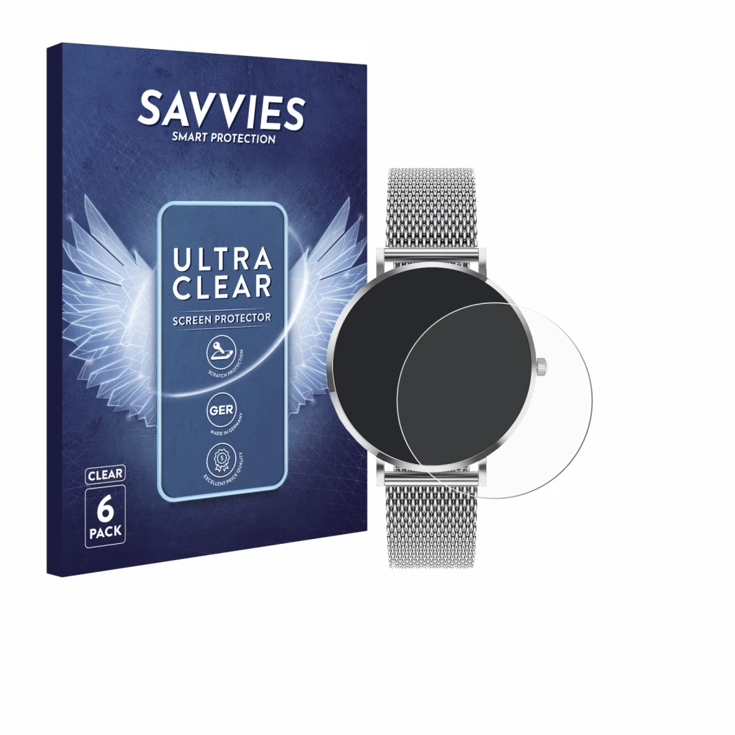 Parte frontale di una confezione del prodotto con il logo del marchio Savvies. Accanto è raffigurato il dispositivo Pireware A