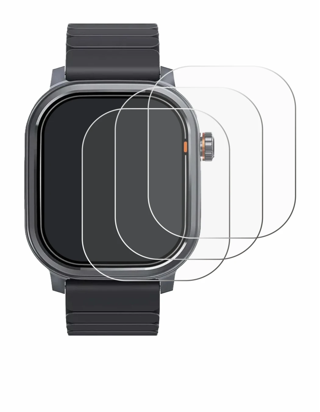 Immagine del dispositivo Kospet Pulse con un'ampia varietà di protezioni per lo schermo.