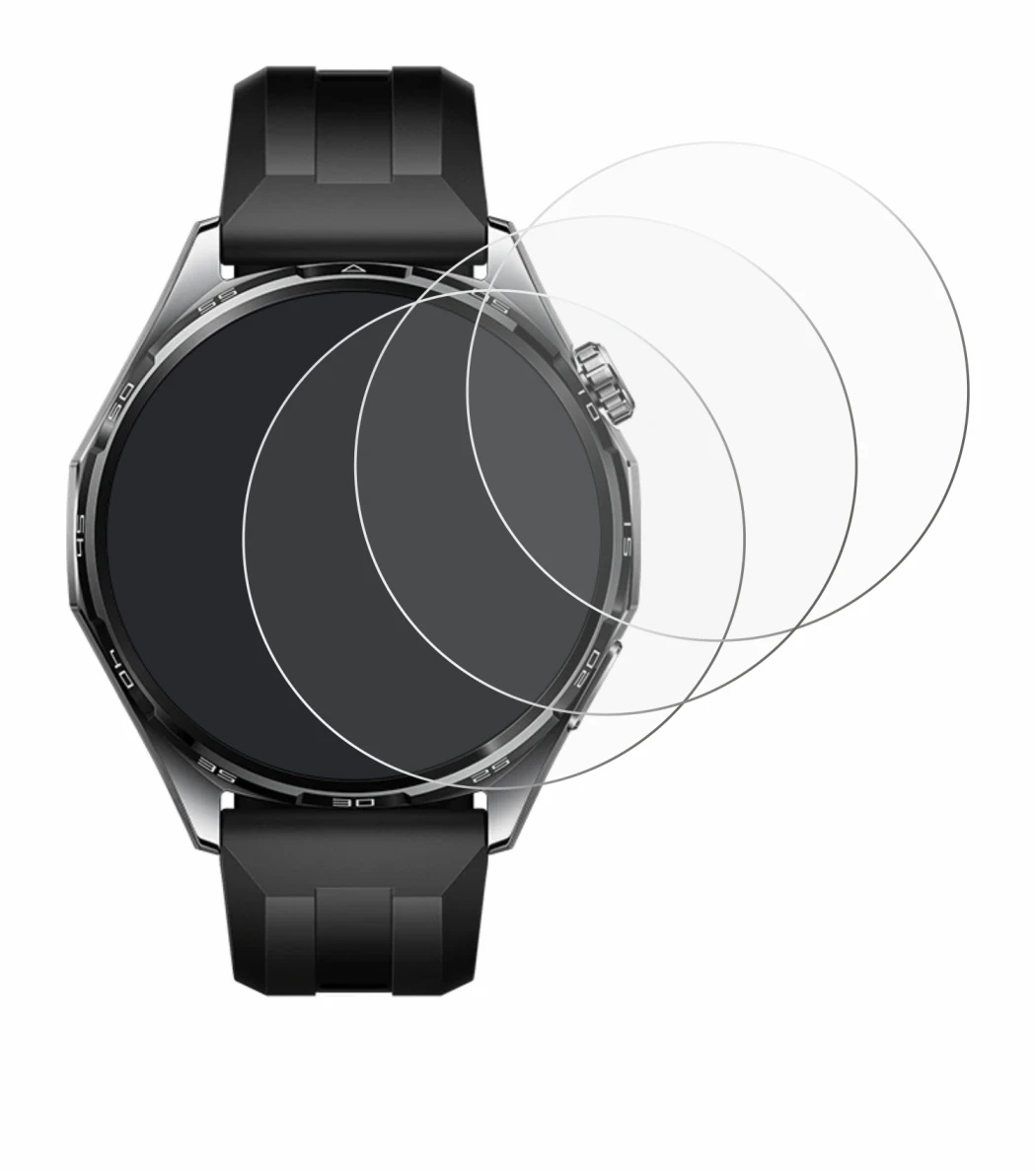 Immagine del dispositivo Huawei Watch GT 6 (46 mm) con un'ampia varietà di protezioni per lo schermo.