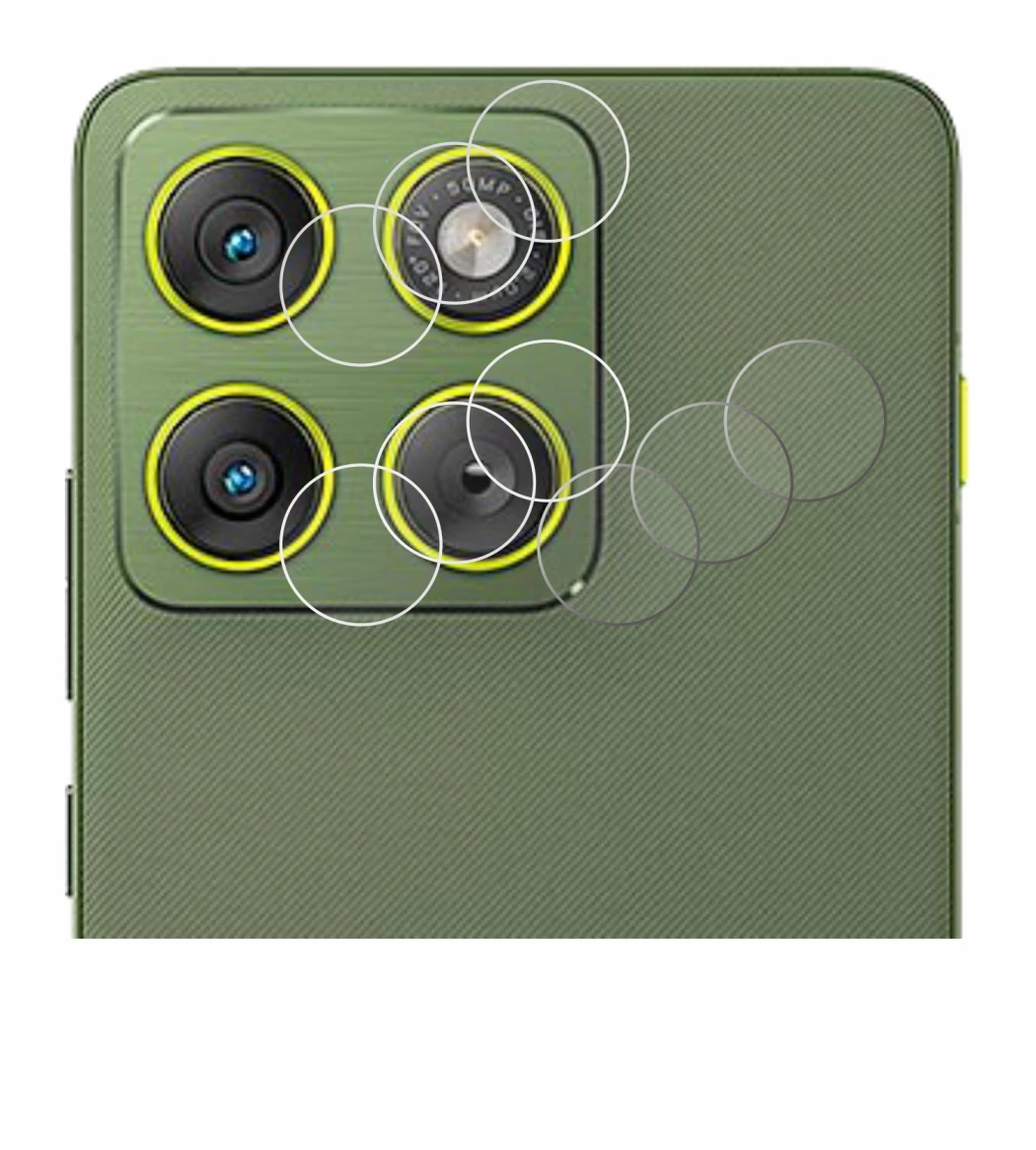 Immagine del dispositivo Motorola Edge 70 (SOLO Fotocamera) con un'ampia varietà di protezioni per lo schermo.