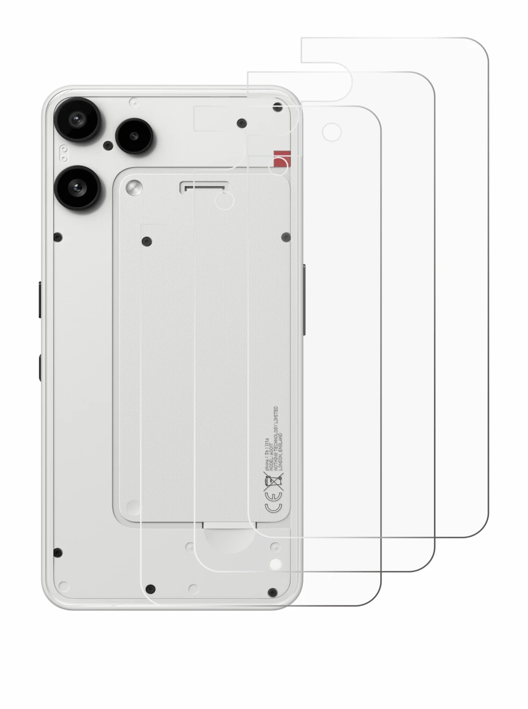 Immagine del dispositivo Nothing Phone (3a) Lite (Posteriore) con un'ampia varietà di protezioni per lo schermo.