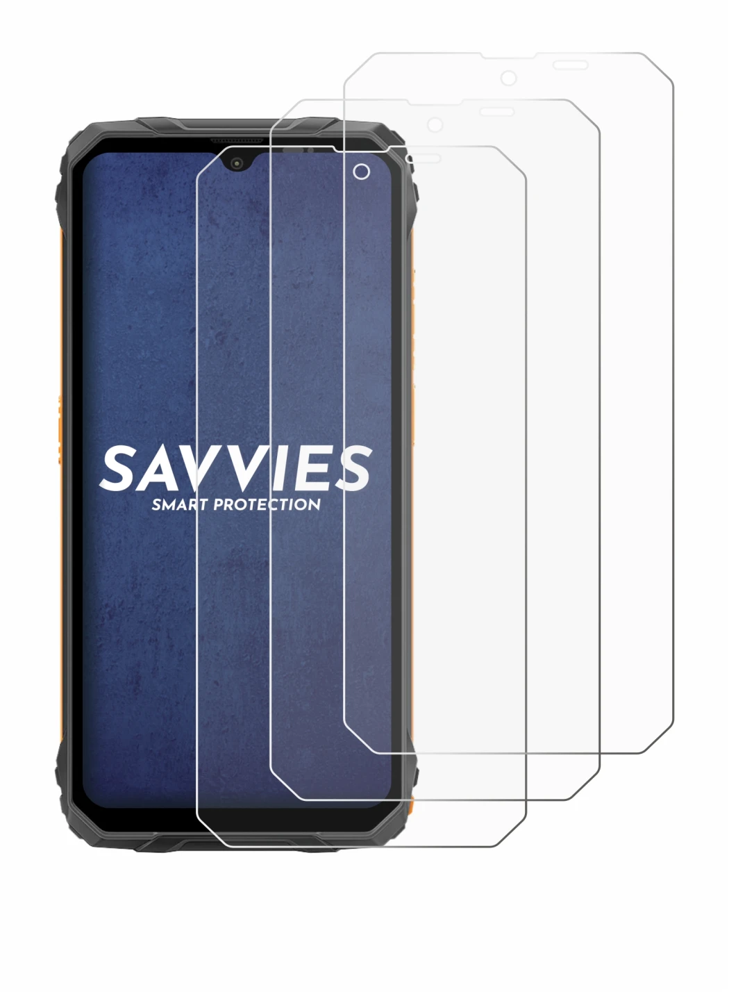 Immagine del dispositivo Blackview Fort 1 con un'ampia varietà di protezioni per lo schermo.