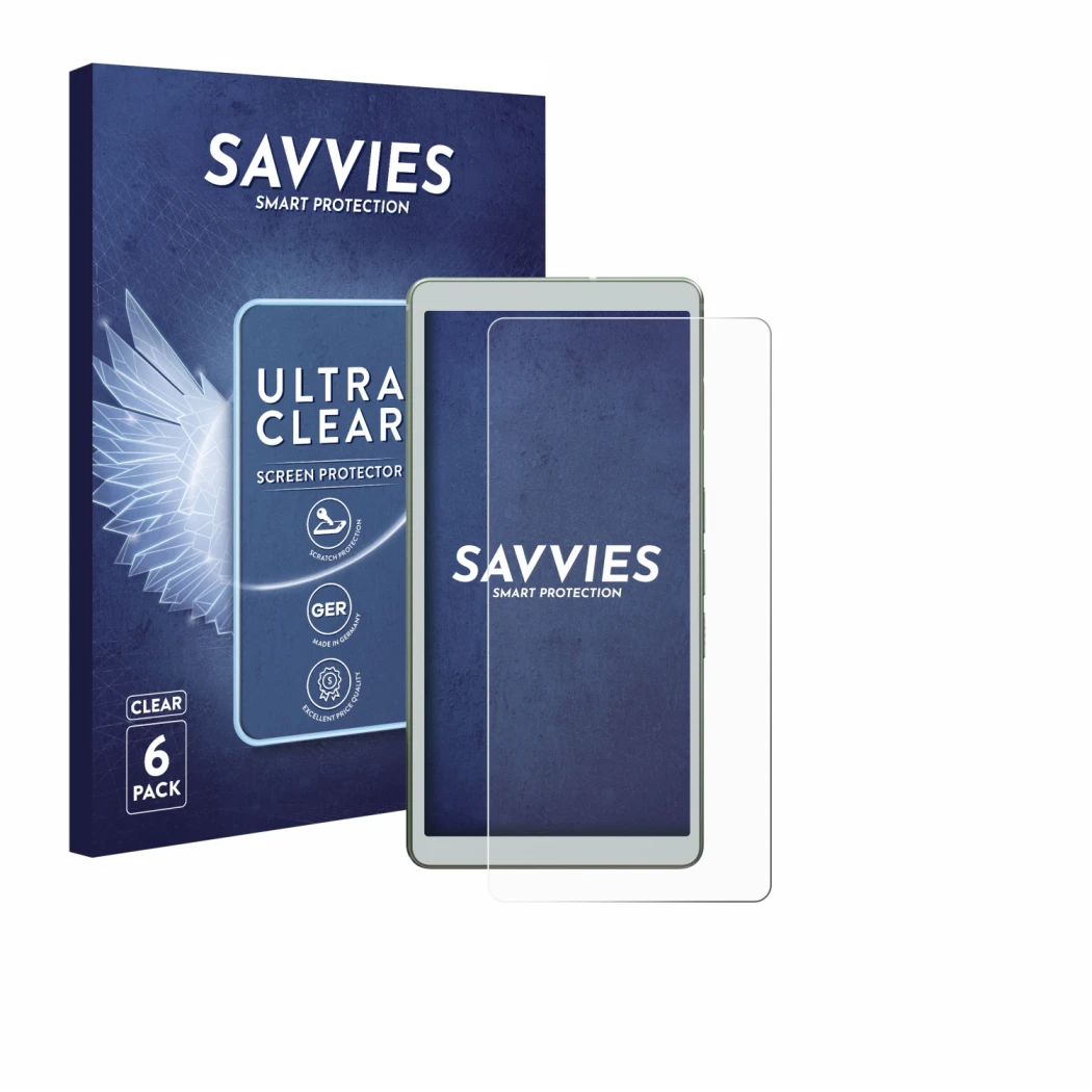 Parte frontale di una confezione del prodotto con il logo del marchio Savvies. Accanto è raffigurato il dispositivo Viwoods Ai