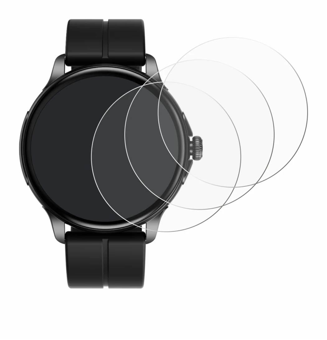 Immagine del dispositivo HMD Watch X1 con un'ampia varietà di protezioni per lo schermo.