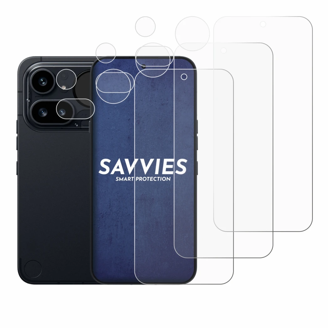 Immagine del dispositivo Nothing Phone (4a) Pro (Fronte+Fotocamera) con un'ampia varietà di protezioni per lo schermo.