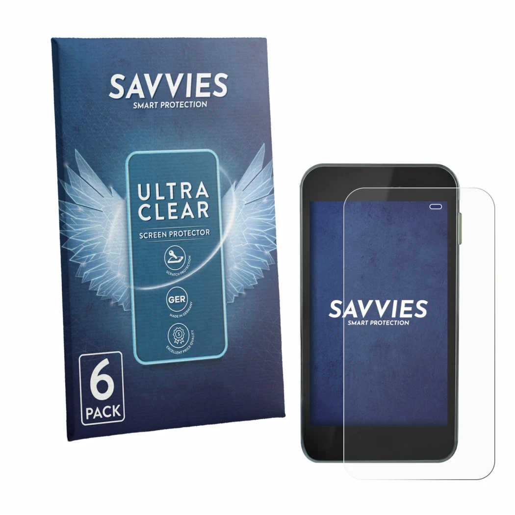 Parte frontale di una confezione del prodotto con il logo del marchio Savvies. Accanto è raffigurato il dispositivo Equil Patc