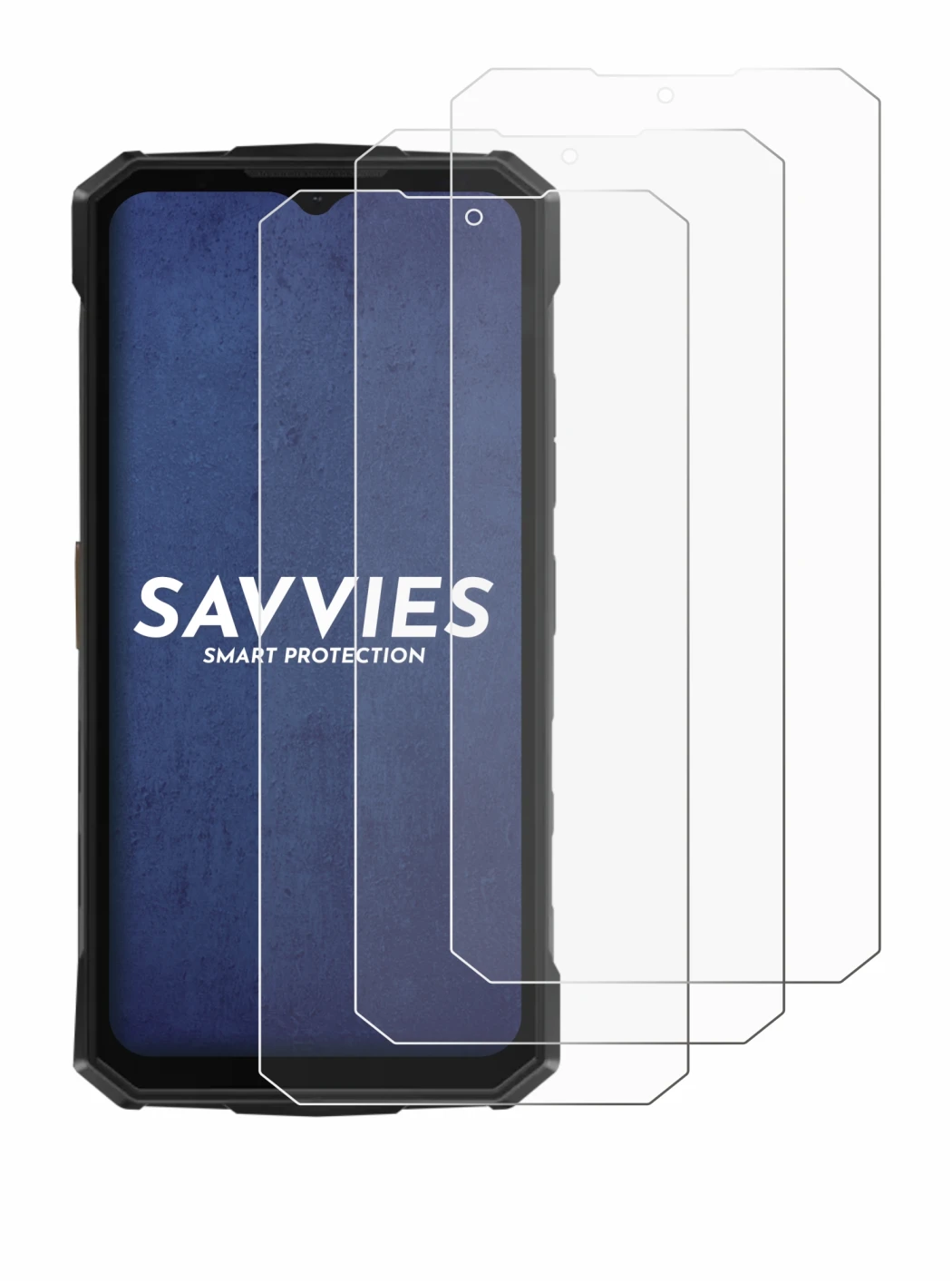 Immagine del dispositivo Doogee Fire 5 Pro con un'ampia varietà di protezioni per lo schermo.