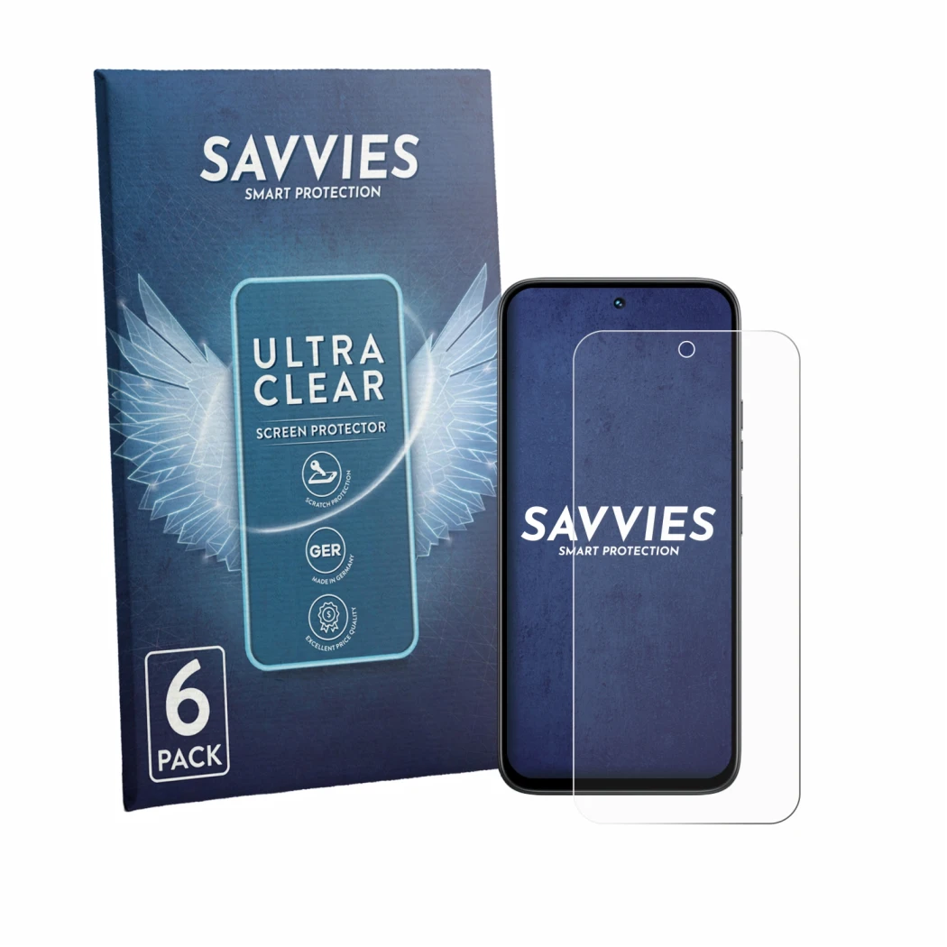 Parte frontale di una confezione del prodotto con il logo del marchio Savvies. Accanto è raffigurato il dispositivo Tecno Spar
