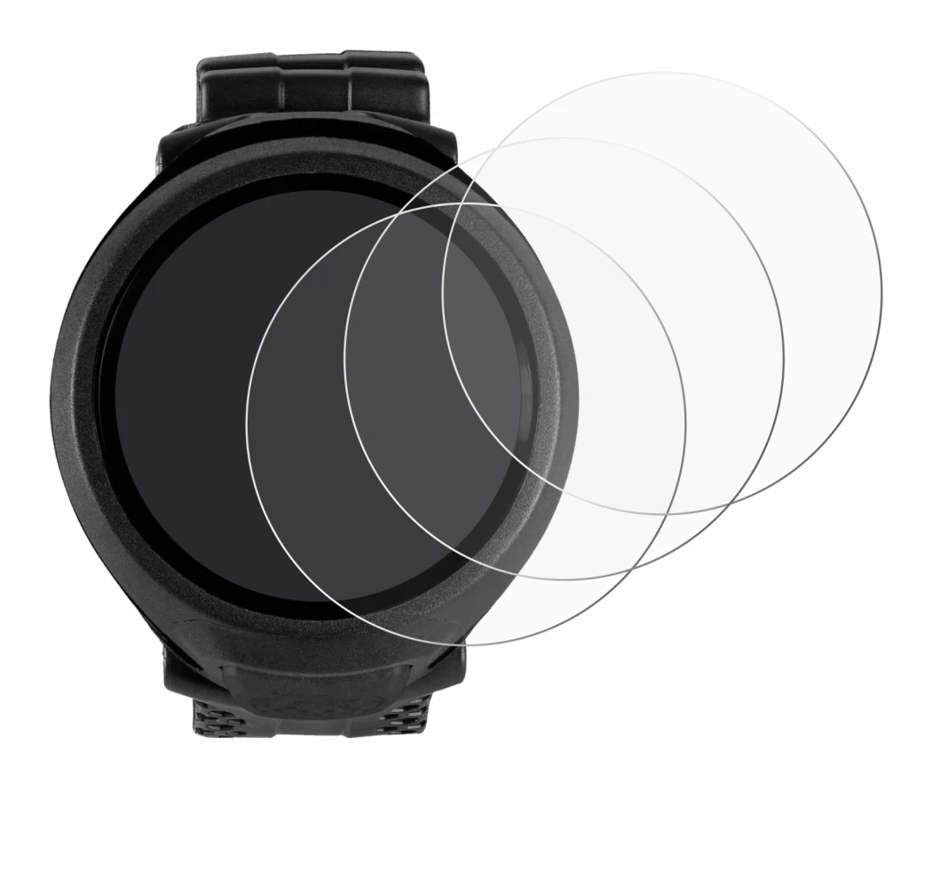 Immagine del dispositivo Mares Puck Lite con un'ampia varietà di protezioni per lo schermo.