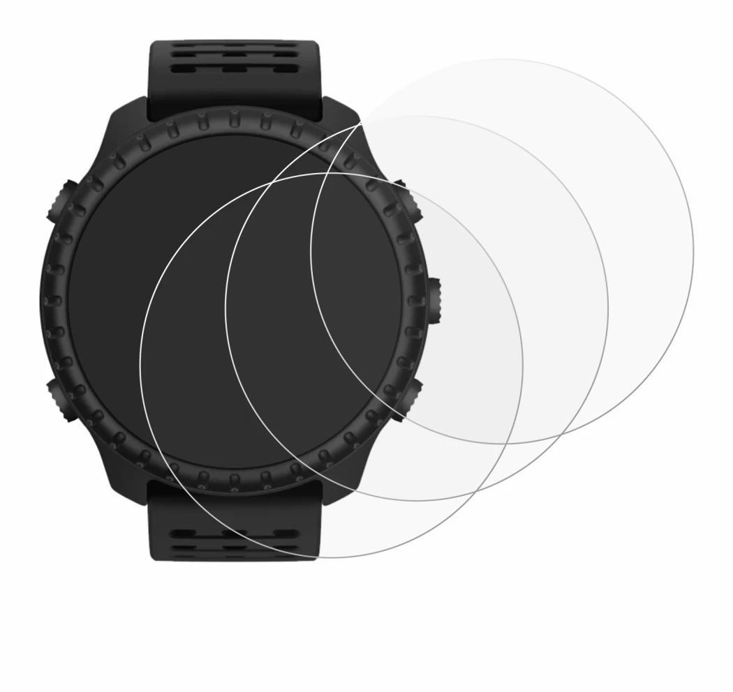 Immagine del dispositivo Suunto Core 2 con un'ampia varietà di protezioni per lo schermo.