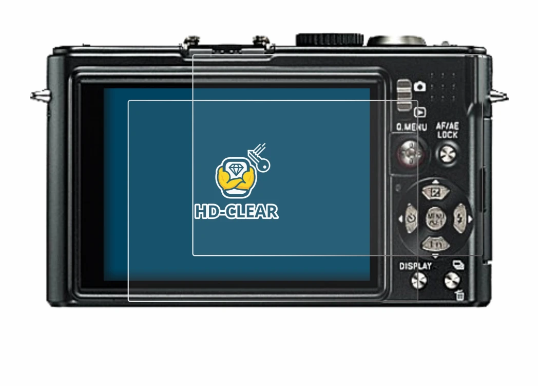 Immagine del dispositivo Leica D-Lux 4 con un'ampia varietà di protezioni per lo schermo.