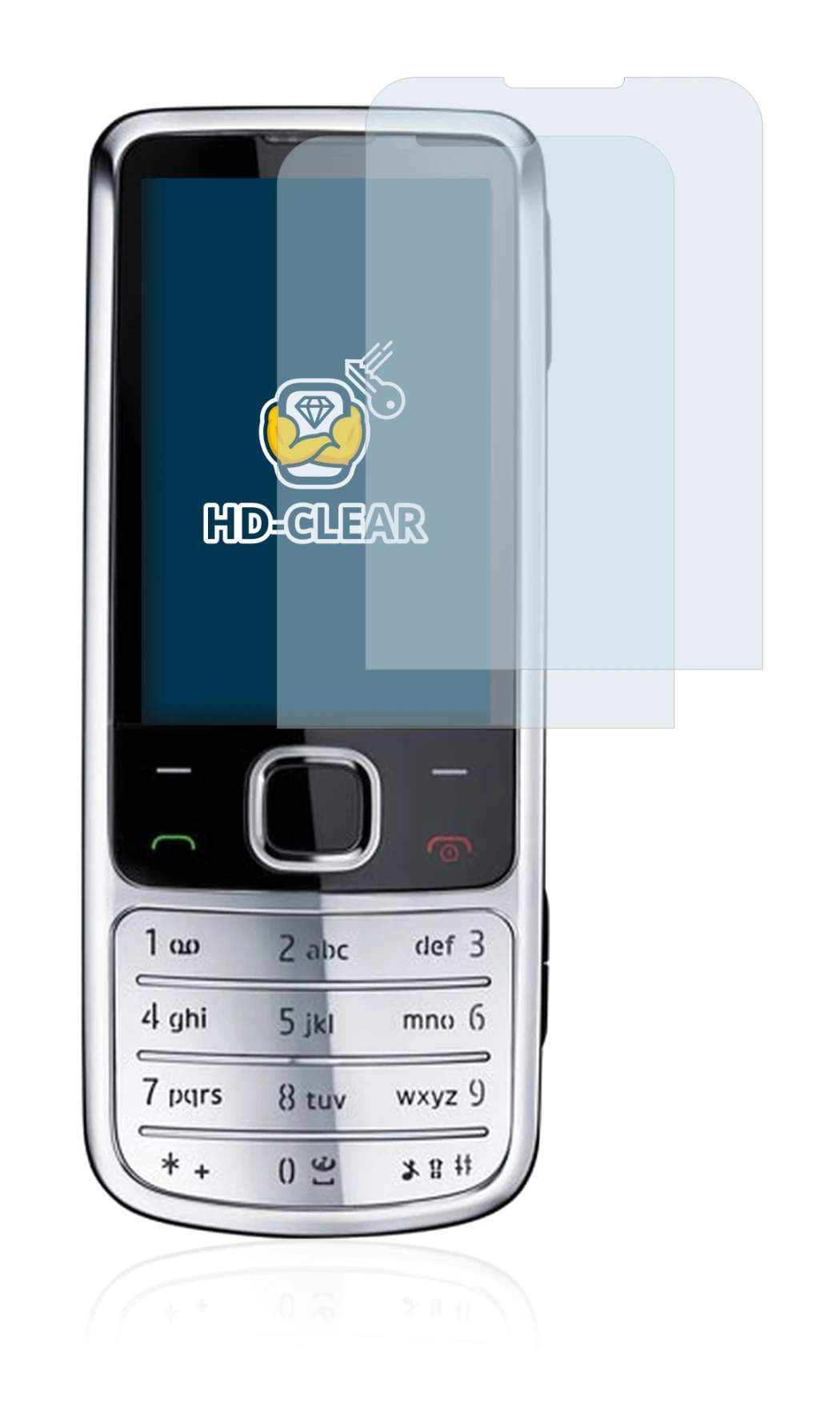 Immagine del dispositivo Nokia 6700 classic con un'ampia varietà di protezioni per lo schermo.