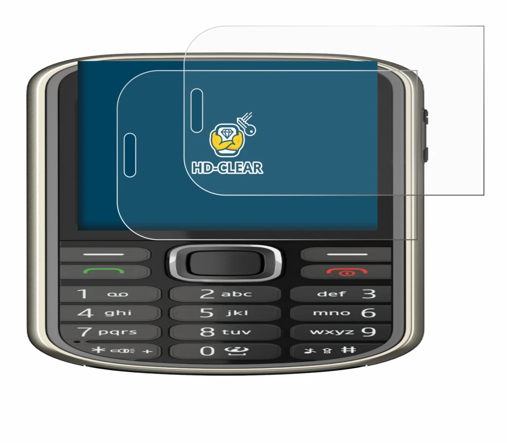 Immagine del dispositivo Nokia 3720 classic con un'ampia varietà di protezioni per lo schermo.