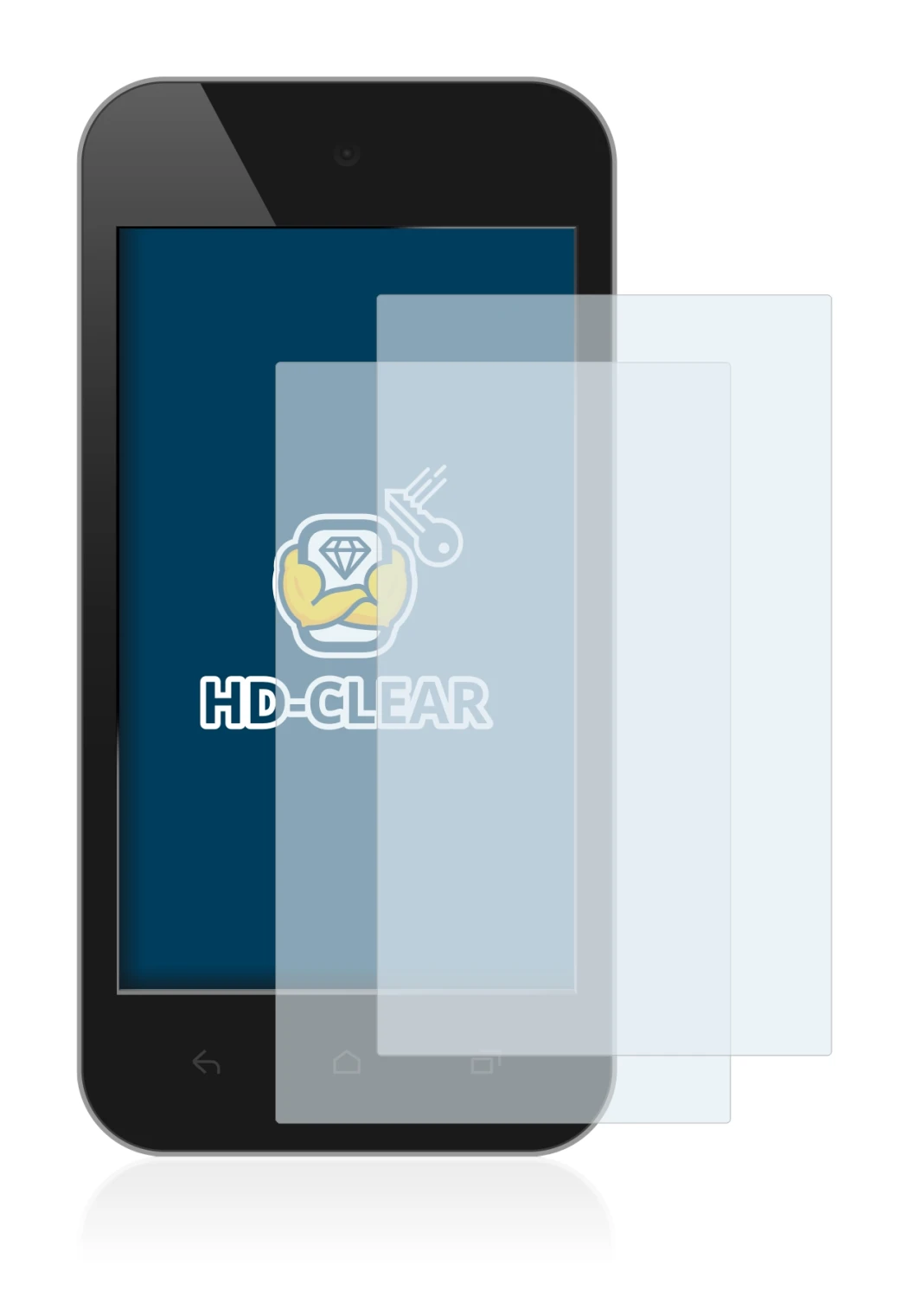 Immagine del dispositivo con un'ampia varietà di protezioni per lo schermo.