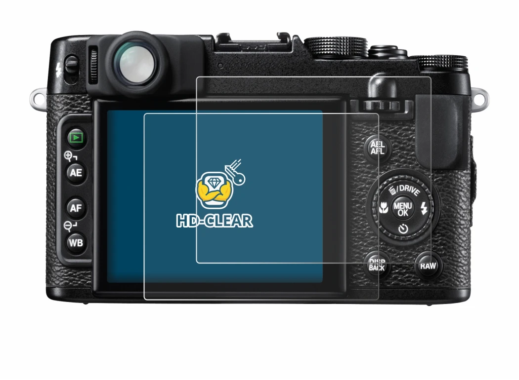Immagine del dispositivo Fujifilm FinePix X10 con un'ampia varietà di protezioni per lo schermo.