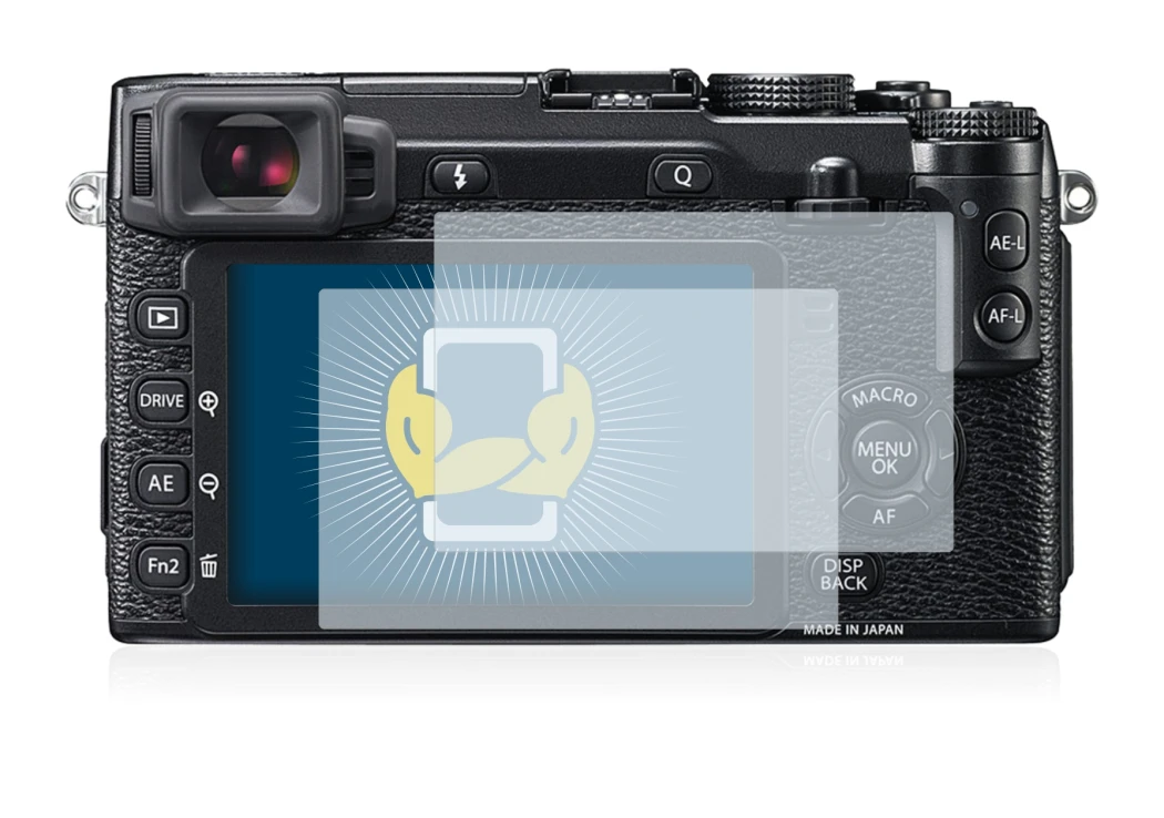 Immagine del dispositivo Fujifilm X-E2 con un'ampia varietà di protezioni per lo schermo.