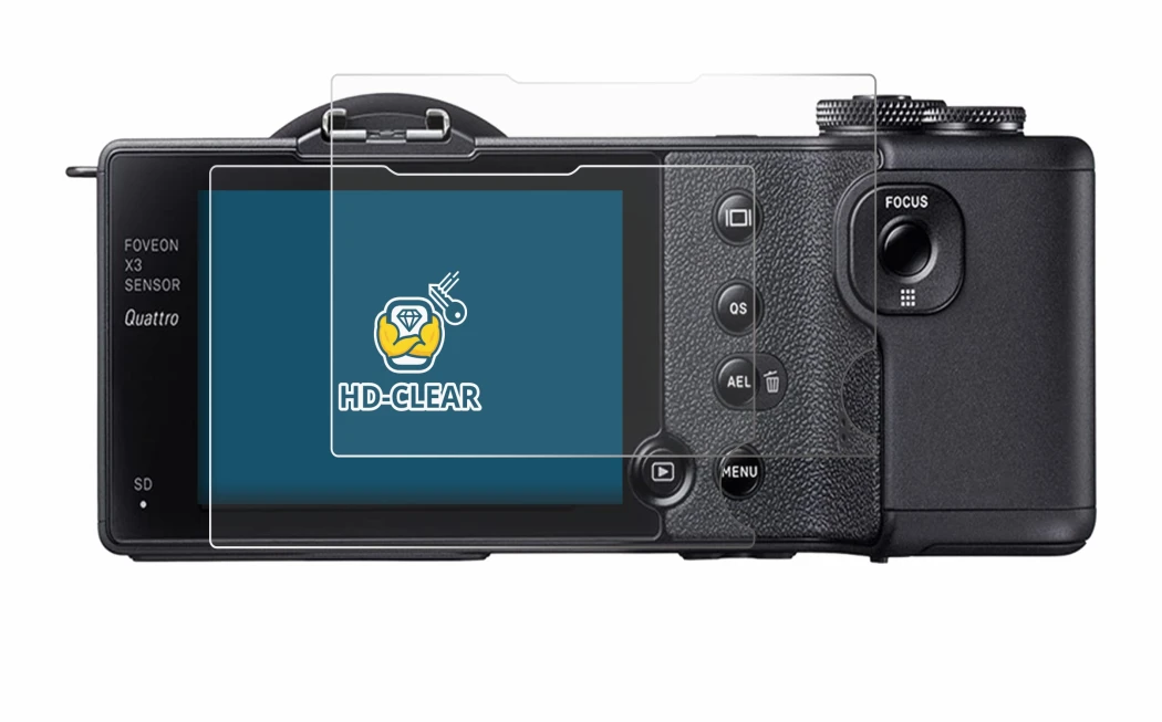 Immagine del dispositivo Sigma dp2 Quattro con un'ampia varietà di protezioni per lo schermo.