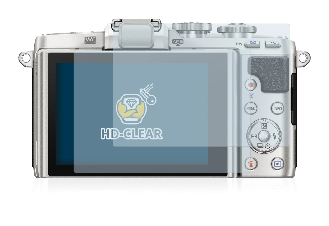 Immagine del dispositivo Olympus PEN E-PL7 con un'ampia varietà di protezioni per lo schermo.