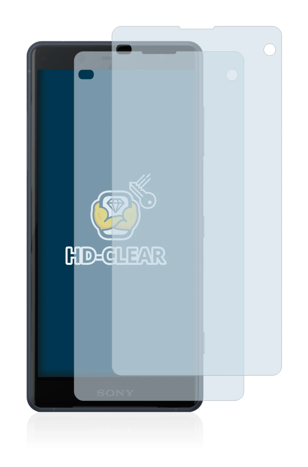 Immagine del dispositivo Sony Xperia Z2 Compact con un'ampia varietà di protezioni per lo schermo.
