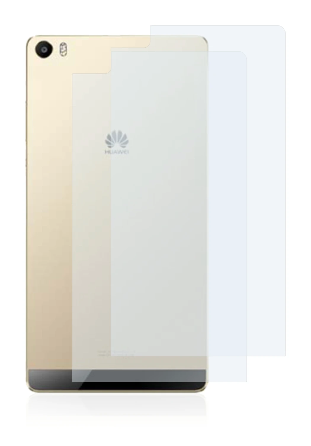 Immagine del dispositivo Huawei P8 Max (Posteriore) con un'ampia varietà di protezioni per lo schermo.