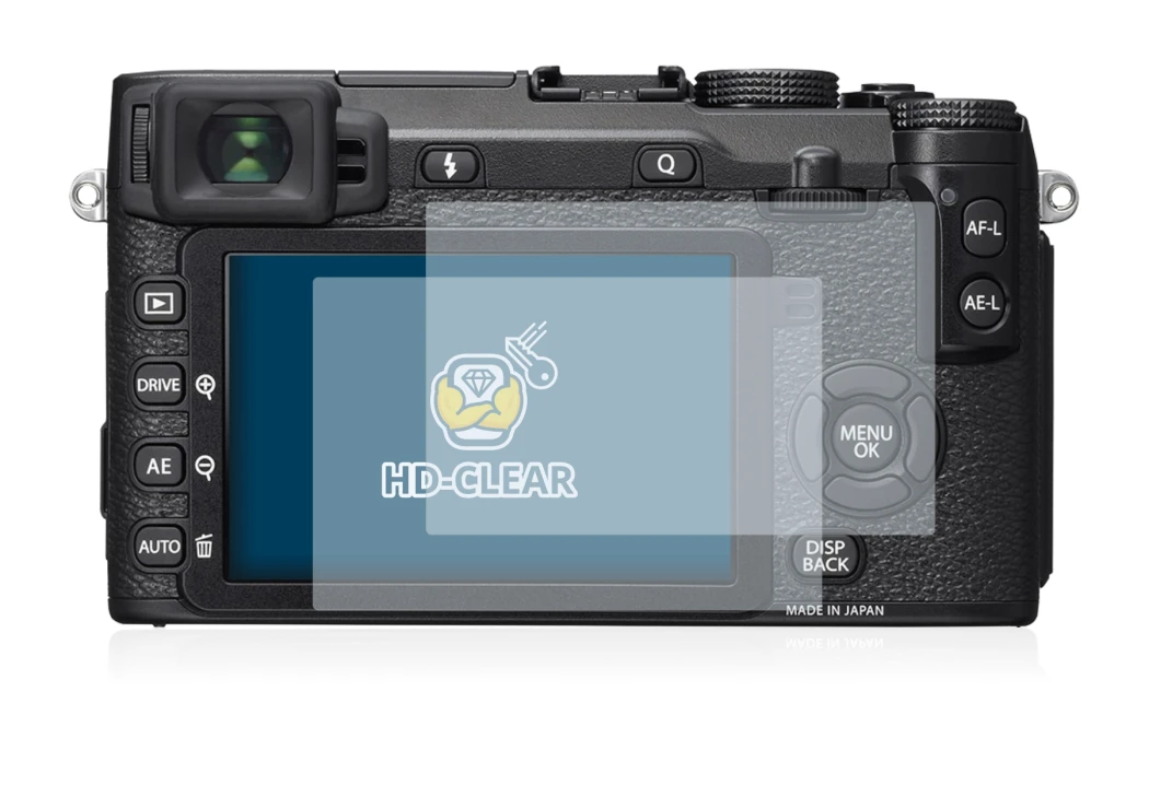 Immagine del dispositivo Fujifilm X-E2S con un'ampia varietà di protezioni per lo schermo.