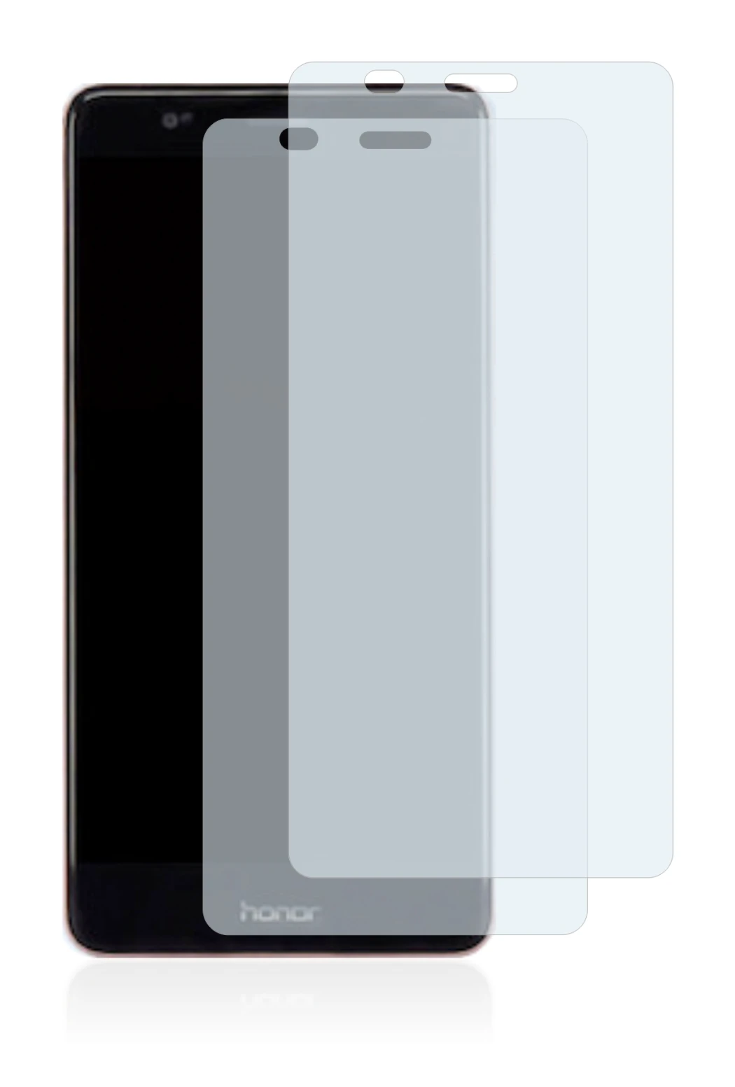 Immagine del dispositivo Honor V8 con un'ampia varietà di protezioni per lo schermo.