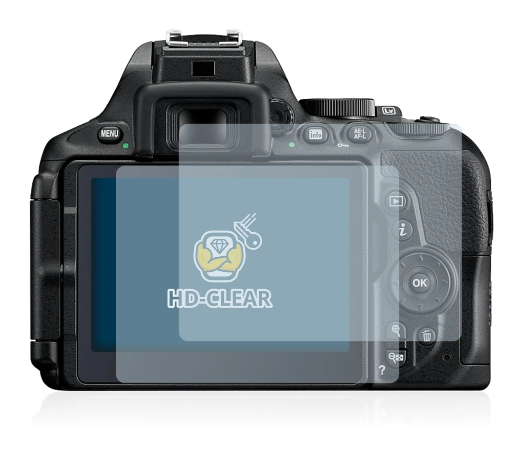 Immagine del dispositivo Nikon D5600 con un'ampia varietà di protezioni per lo schermo.