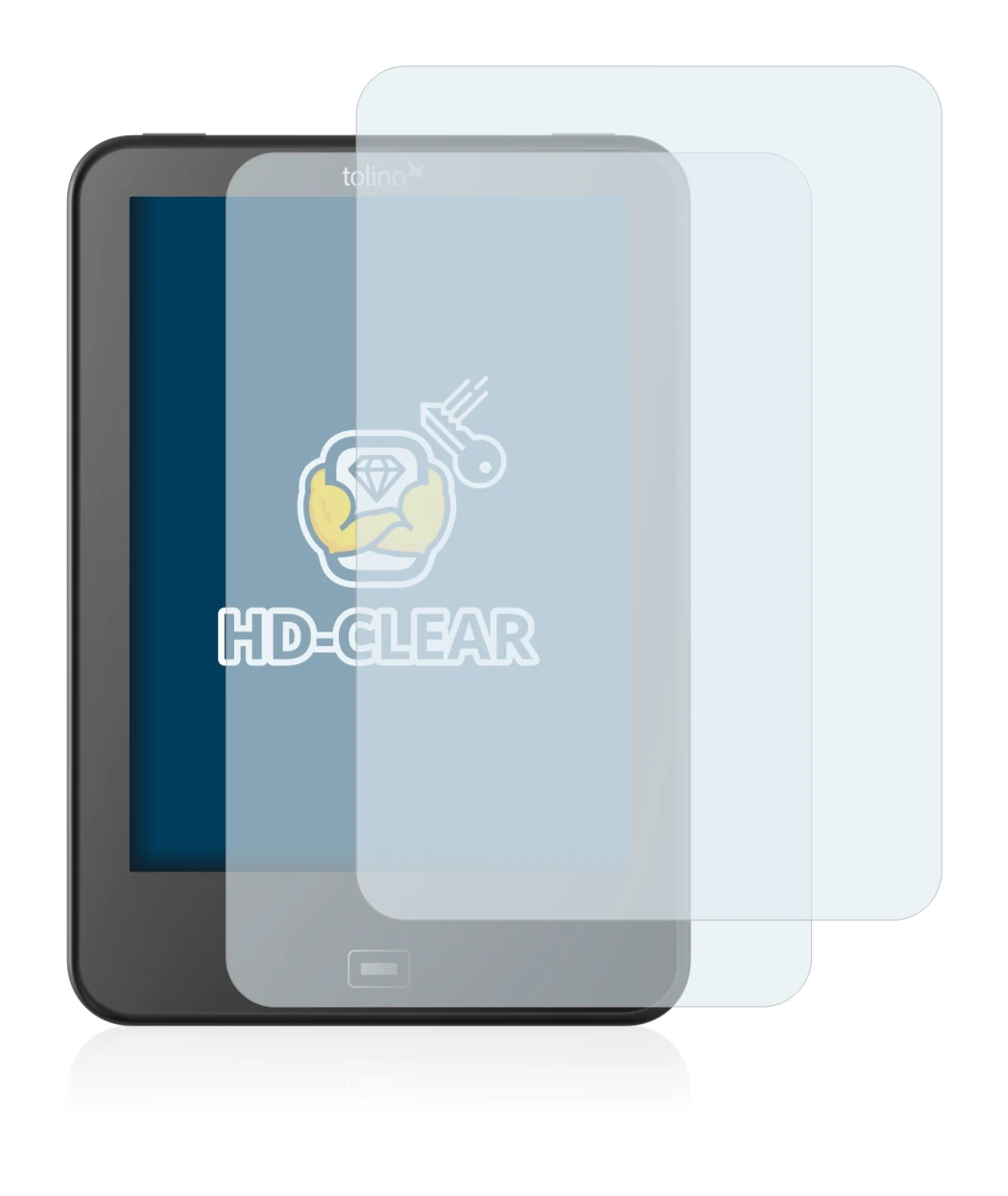 Immagine del dispositivo Tolino Vision 4 HD con un'ampia varietà di protezioni per lo schermo.