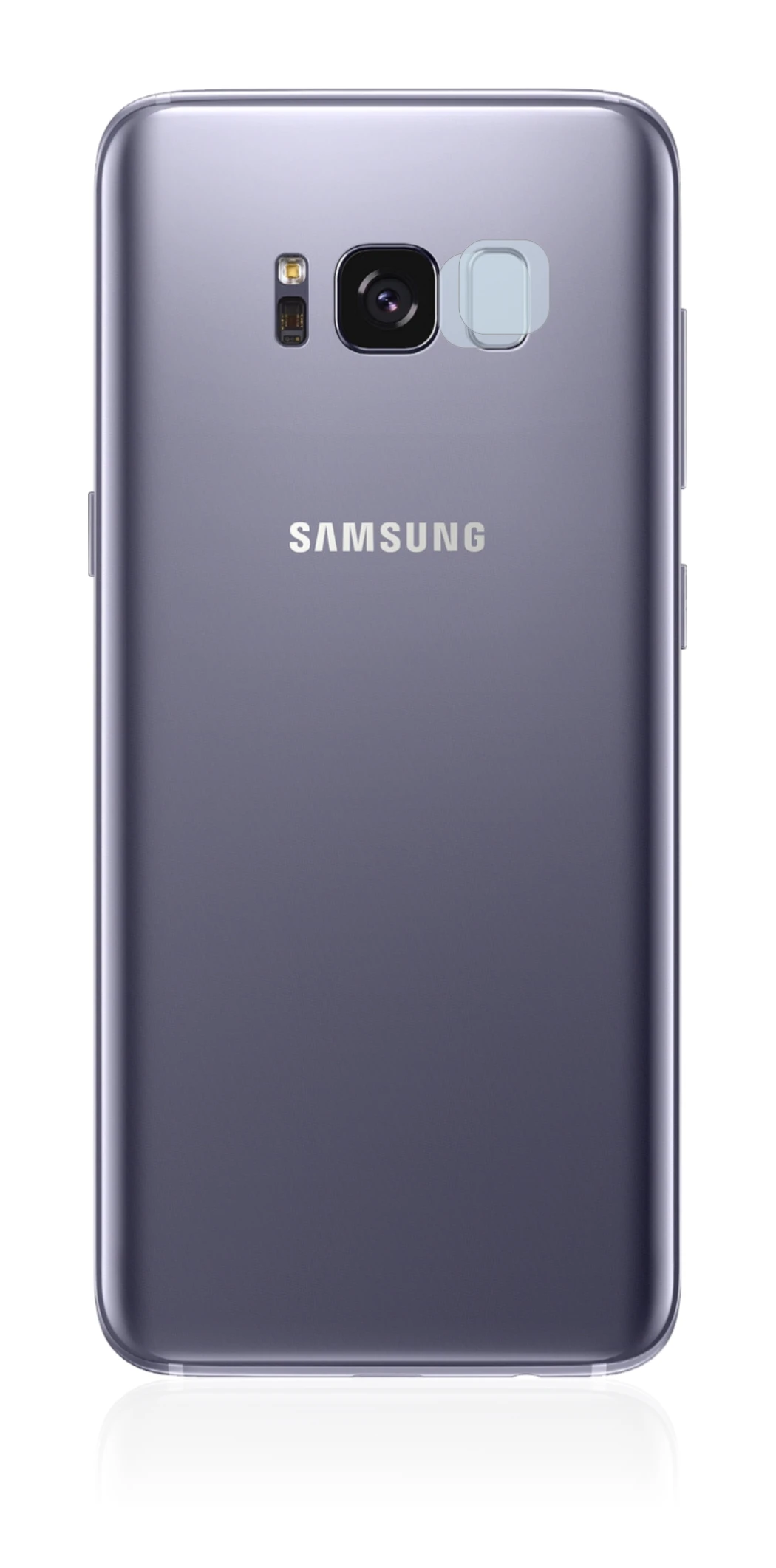 Immagine del dispositivo Samsung Galaxy S8 (SOLO Fotocamera) con un'ampia varietà di protezioni per lo schermo.