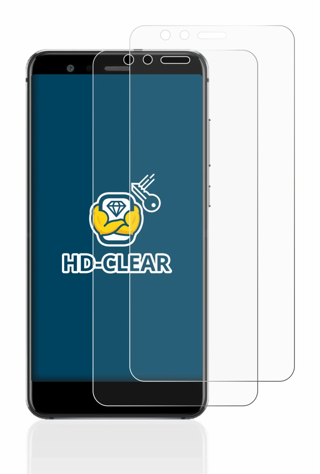 Immagine del dispositivo Huawei P10 Lite con un'ampia varietà di protezioni per lo schermo.