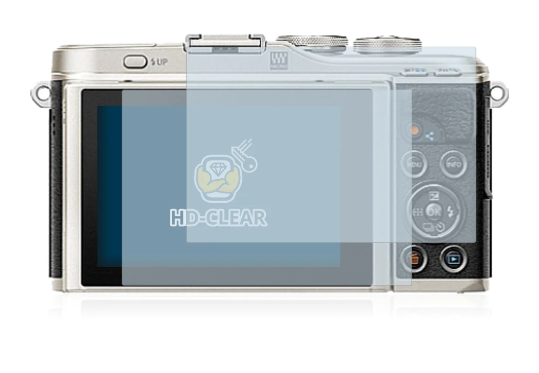 Immagine del dispositivo Olympus PEN E-PL9 con un'ampia varietà di protezioni per lo schermo.